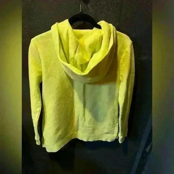 Women’s Talbots Brushed Terry Asymmetrical Zip Up Hoodie Lime Green Small - Picture 5 of 5